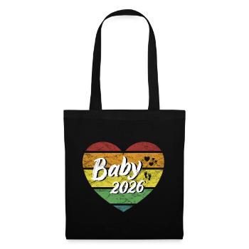 Baby 2026 newborn pregnancy retro - Tote Bag - black - Front