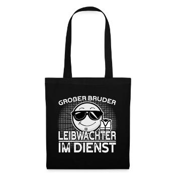 Großer Bruder Leibwächter im Dienst - Stoffbeutel - Schwarz - Vorne