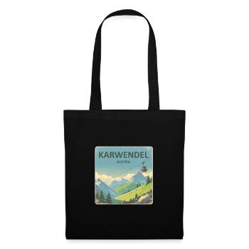 Karwendel retro cable car - Tote Bag - black - Front