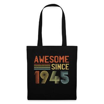 Génial depuis 1945 - Vintage Anniversaire Année Rétro - Sac en tissu - noir - Devant