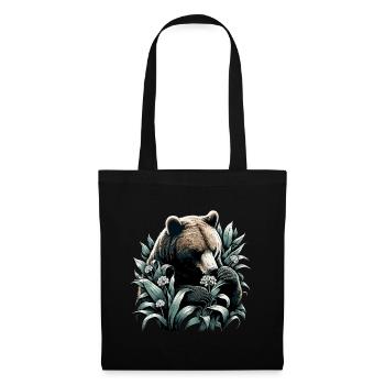Cadeau Bear Eats Wild Garlic - Sac en tissu - noir - Devant