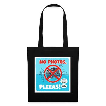 Pas de photos dans la piscine ! Photo : Panneau d’interdiction - Sac en tissu - noir - Devant