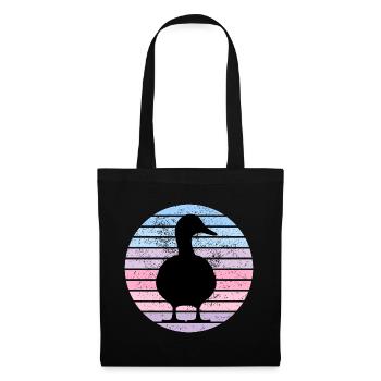 Vintage Duck - Stoffbeutel - Schwarz - Vorne