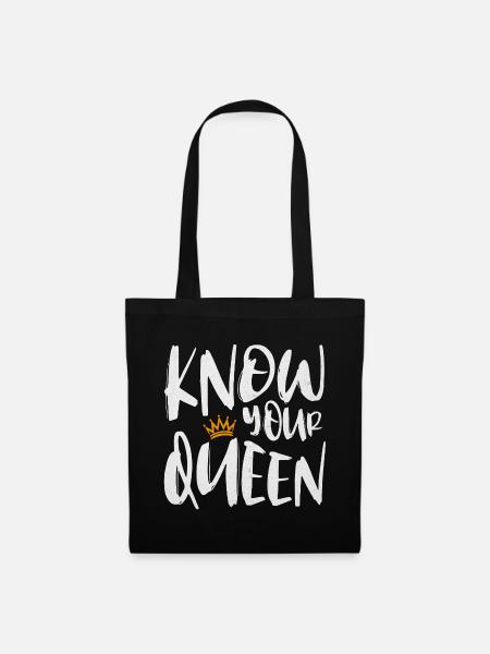 Know Your Queen - Stoffbeutel - Schwarz