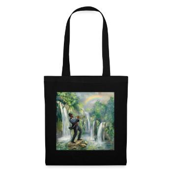Trompettiste de jazz devant les cascades dans la jungle - Sac en tissu - noir - Devant
