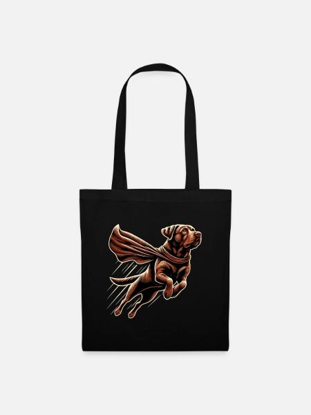 Super Hund brauner Labrador Labi Labbi Geschenk - Stoffbeutel - Schwarz