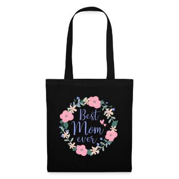 Best Mom ever - lila - Stoffbeutel - Schwarz - Vorne
