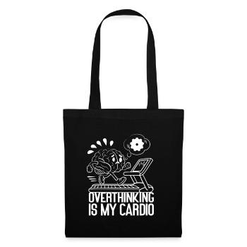 Overthinking is my Cardio – Brain on Fire - Stoffbeutel - Schwarz - Vorne
