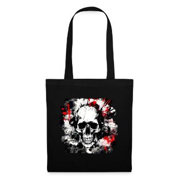 Totenkopf Trash Polka Heavy Metal - Stoffbeutel - Schwarz - Vorne