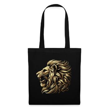 Lion Roars Gold Lion Head Strong Gift - Tote Bag - black - Front