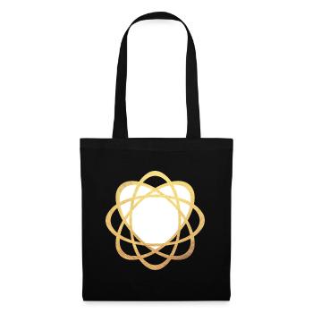 Yoga Herz Liebe Meditation Gold Luxus Mandala om - Stoffbeutel - Schwarz - Vorne