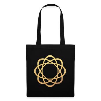 Yoga Luxus Gold Mandala Meditation Konzentration - Stoffbeutel - Schwarz - Vorne
