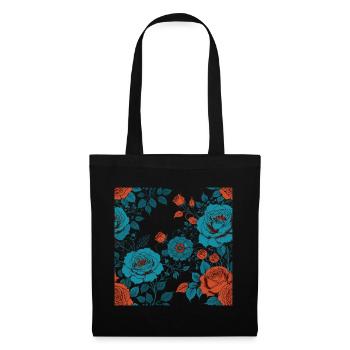 Beautiful colorful flowers pattern - Tote Bag - black - Front