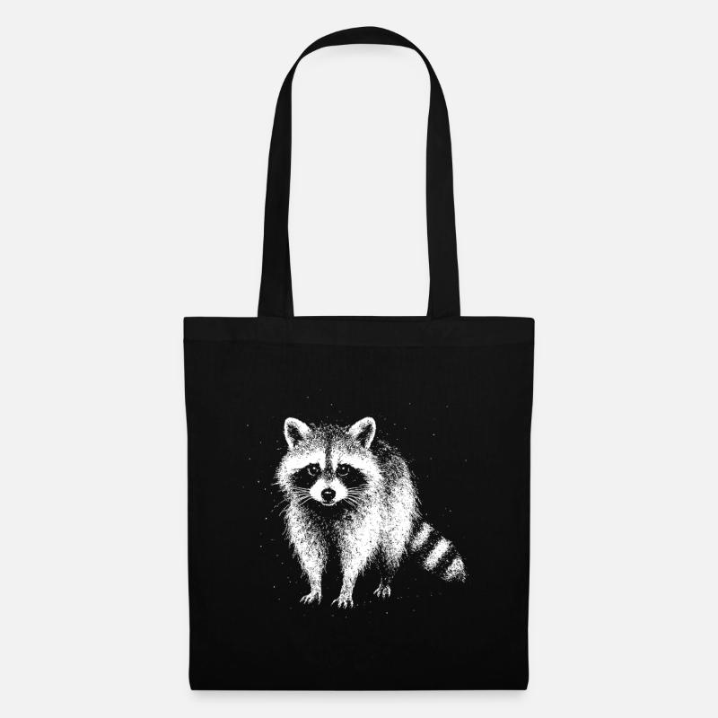 Kleiner Waschbär - Stoffbeutel - Schwarz