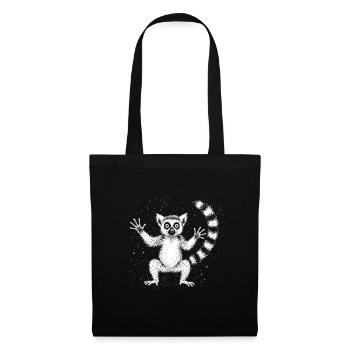 Lemur - Stoffbeutel - Schwarz - Vorne