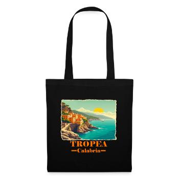 Tropea Kalabrien orange - Stoffbeutel - Schwarz - Vorne