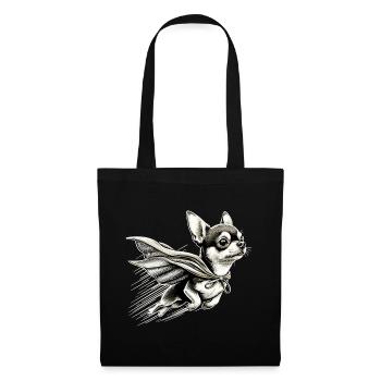 Super chien Chihuahua héros Cape Chi Chis cadeau - Sac en tissu - noir - Devant