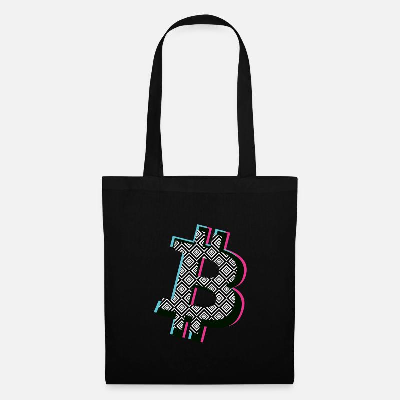 Bitcoin B Popart - Stoffbeutel - Schwarz