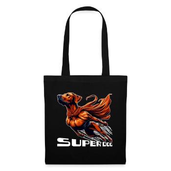 Super Hund Rhodesian Ridgeback RR Ridgie Geschenk - Stoffbeutel - Schwarz - Vorne