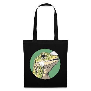Rasage des lézards – plus doux que jamais ! - Sac en tissu - noir - Devant