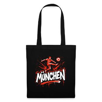 München Fußball Fan - Stoffbeutel - Schwarz - Vorne
