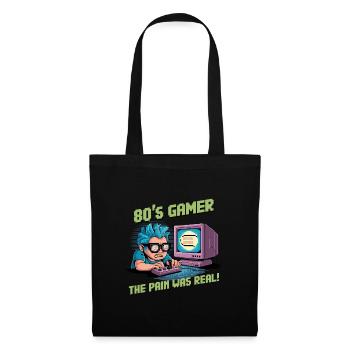 80er Gamer: Break Error - Der Schmerz war echt! - Stoffbeutel - Schwarz - Vorne