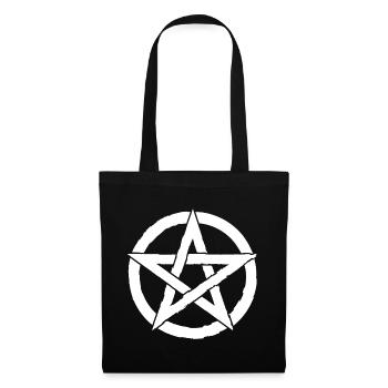 Pentagram for Atheists and Satanists or Goths - Tote Bag - black - Front