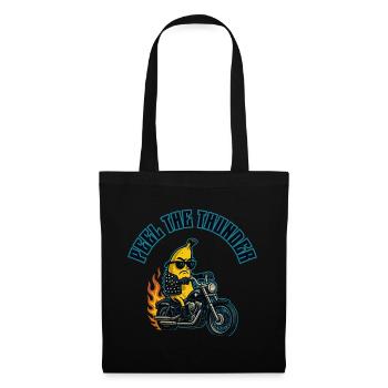 Biker banane - Sac en tissu - noir - Devant