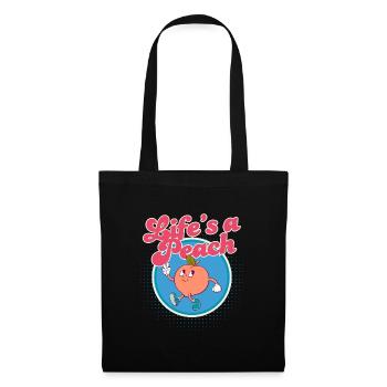 Life's a Peach - Tote Bag - black - Front