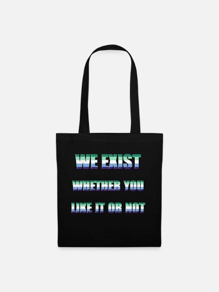 We Exist - Gay Men Flag - Tote Bag - black