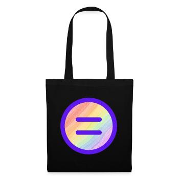 Egalité - Gelichheit Gay Pride Arc-en-ciel - Sac en tissu - noir - Devant