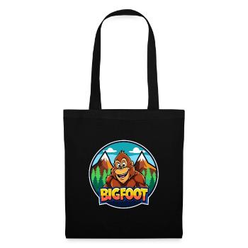 BigFoot Cartoon Wilderness Logo - Tote Bag - black - Front