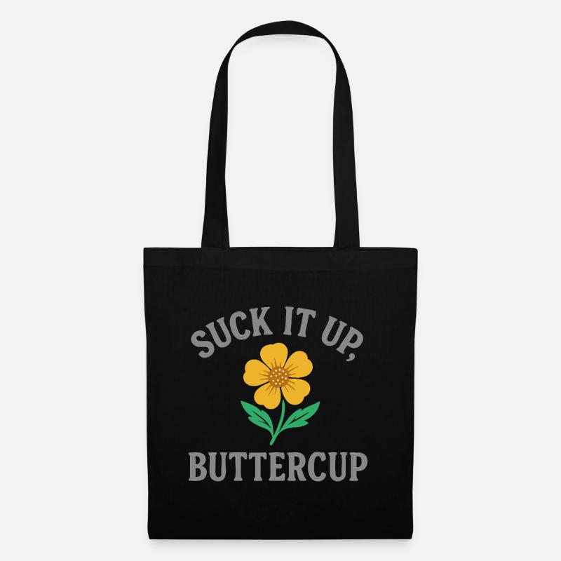 Saug es auf, Butterblume - Stoffbeutel - Schwarz