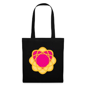 Coeur Mandala Yoga Mariage Amour Symbole Jaune Rose - Sac en tissu - noir - Devant
