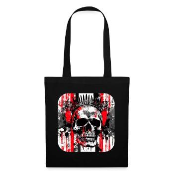 Crown Head Graffiti Skull - Tote Bag - black - Front