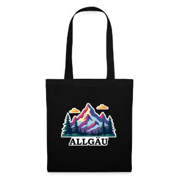 Allgäu bunt - Stoffbeutel - Schwarz - Vorne