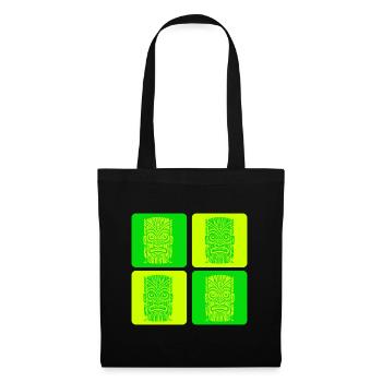Masque Tiki - Sac en tissu - noir - Devant