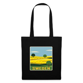 Schweden - Stoffbeutel - Schwarz - Vorne