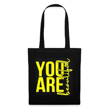 You Are Beautiful - Yellow - Stoffbeutel - Schwarz - Vorne