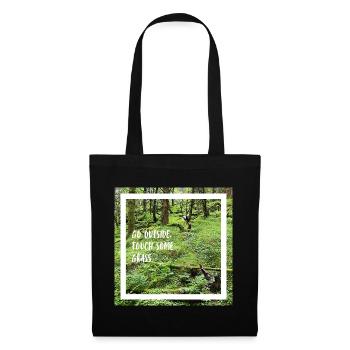 Go outside, touch some grass. Go outside... - Tote Bag - black - Front