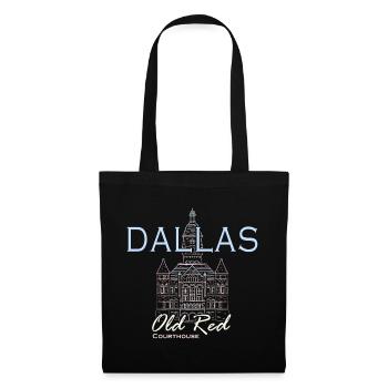 Dallas, Dessin à la main Landmark, Texas, Amérique - Sac en tissu - noir - Devant