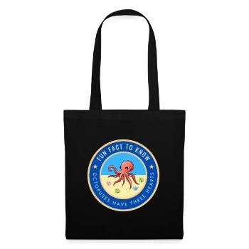 Octopuses have three hearts - Tote Bag - black - Front