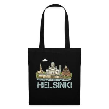 helsinki stadt - Stoffbeutel - Schwarz - Vorne