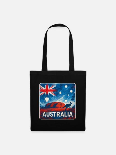 Australien Outback Design - Stoffbeutel - Schwarz