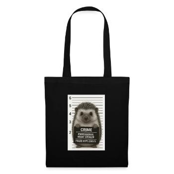 Hérisson criminel - Sac en tissu - noir - Devant
