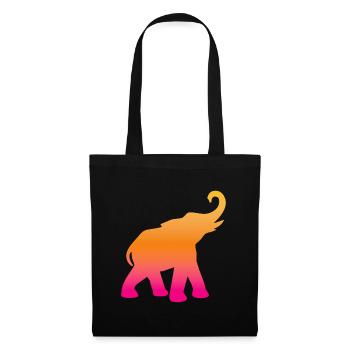 Elephant Course Yoga Colorful India Meditation - Tote Bag - black - Front