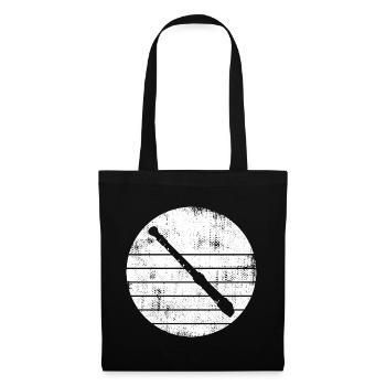 Croquis de flûte - Sac en tissu - noir - Devant