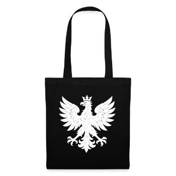 Der weiße Adler mit goldener Krone, der Polska rep - Stoffbeutel - Schwarz - Vorne