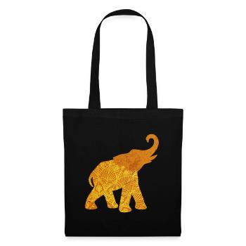 Yoga Mandala Meditation Indien Elefant om Namaste - Stoffbeutel - Schwarz - Vorne
