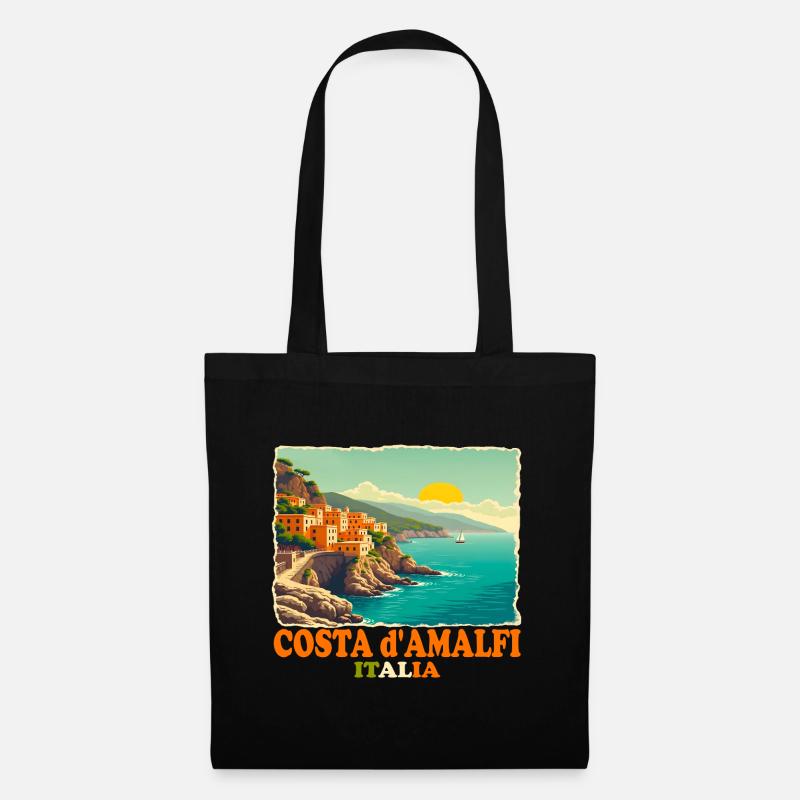 Amalfi Küste Italien - Stoffbeutel - Schwarz